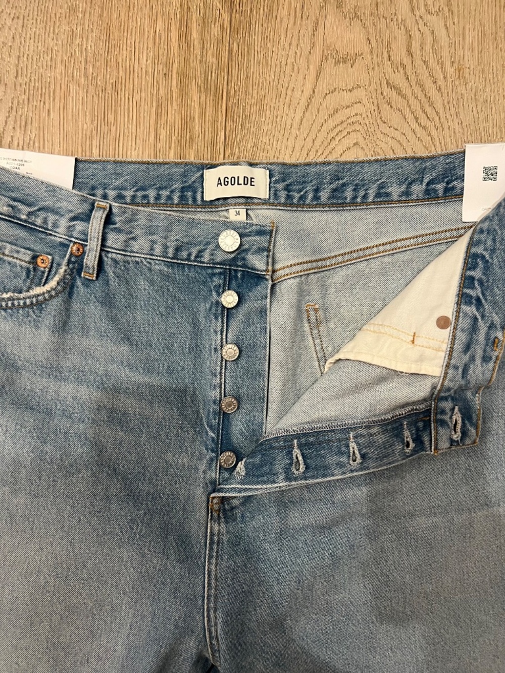 NWT AGOLDE Dame High Rise Baggy Shorts - Picture 3 of 4